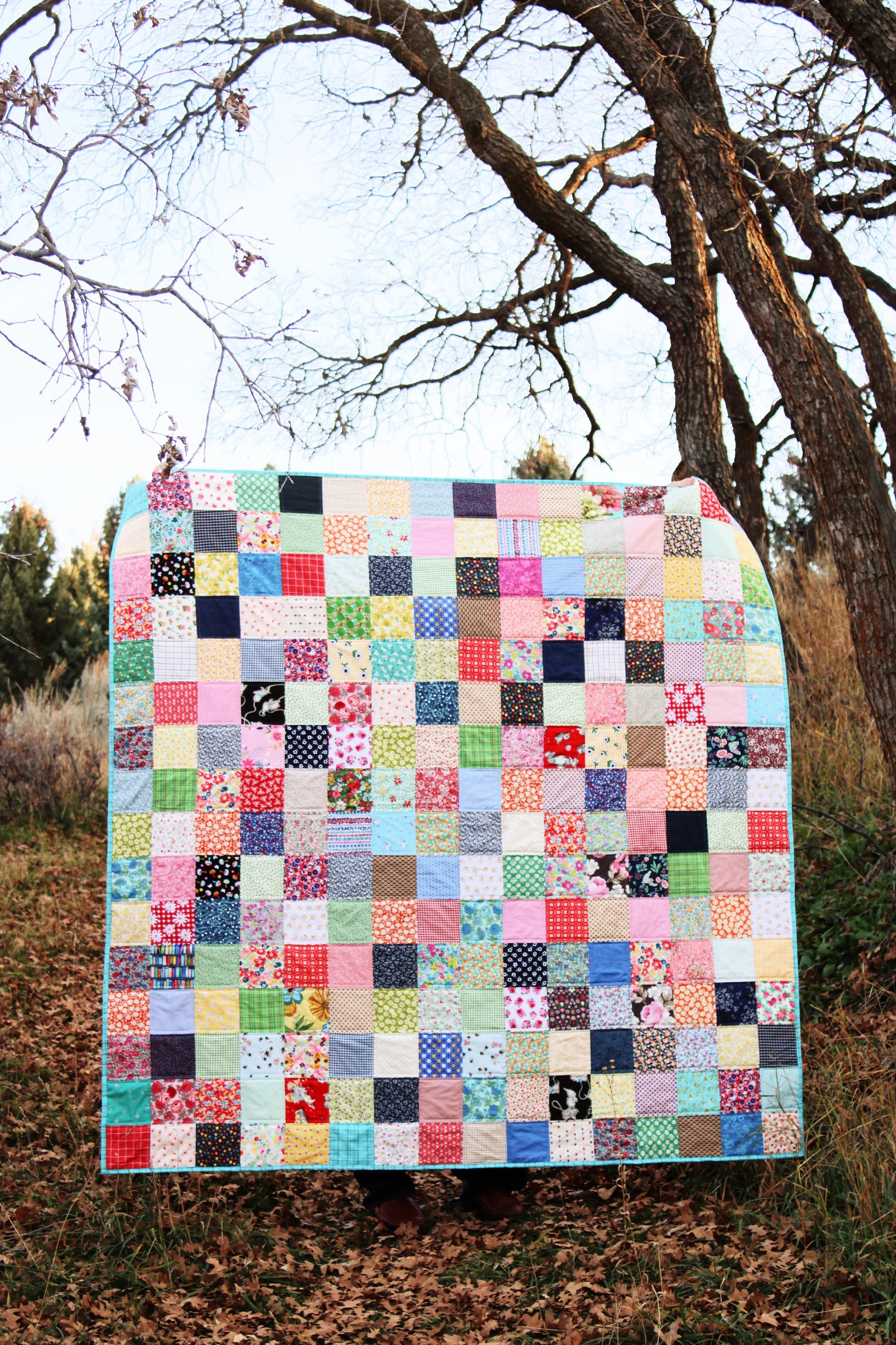 Quilted patchwork discount blanket